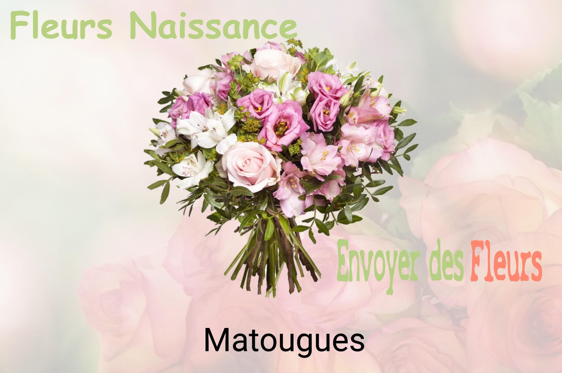 Bouquet de fleurs de naissance livré à Matougues